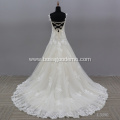 Sexy Sweetheart Luxury Spaghetti Strap Sleeveless Wedding Dress Bridal Gown Lace up Big Puffy Chapel Train